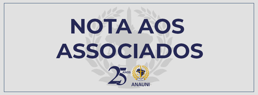 NOTA AOS ASSOCIADOS