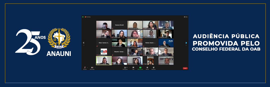 ANAUNI PARTICIPA DE AUDIÊNCIA PÚBLICA PROMOVIDA PELO CONSELHO FEDERAL DA OAB